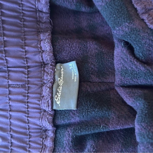 Eddie Bauer Women’s Fleece Lined Purple Pants size 14 - Picture 5 of 10
